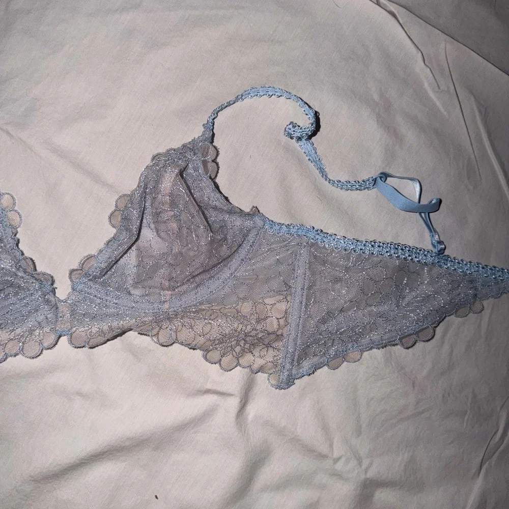 Intimately Free People Delicate Lace Bralette Bra in Light Blue